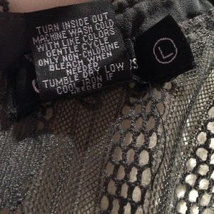 Gray Lace and Eyelet Blouse